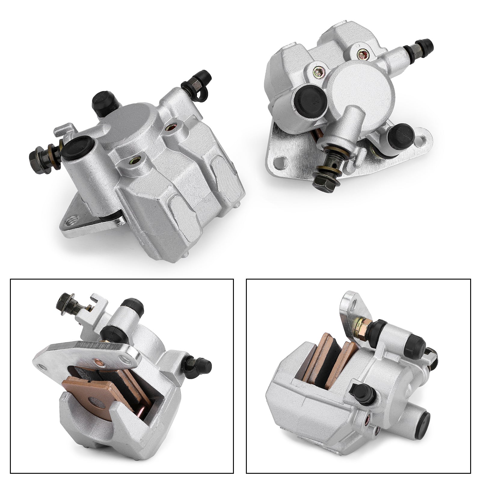 L&R Front Brake Caliper Set For Honda TRX 250 300 400 EX Yamaha YFM 250 350 400 Generic