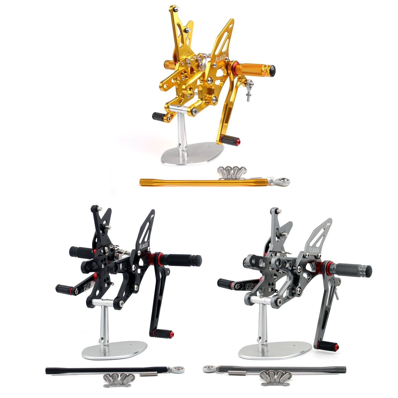 Rearset Rear set Footpegs Adjustable For Kawasaki ZX10R ZX 10R 2006-2007 Generic