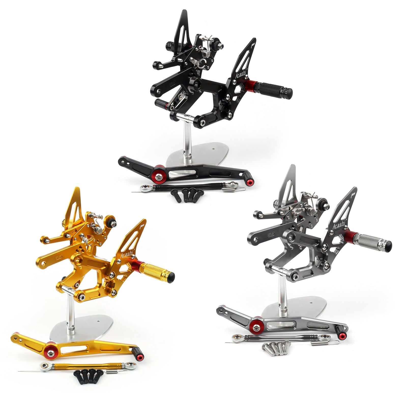 Motorcycle Adjustable Rearset Rearsets Foot Pegs For 2017-2020 Yamaha YZF R6 Generic