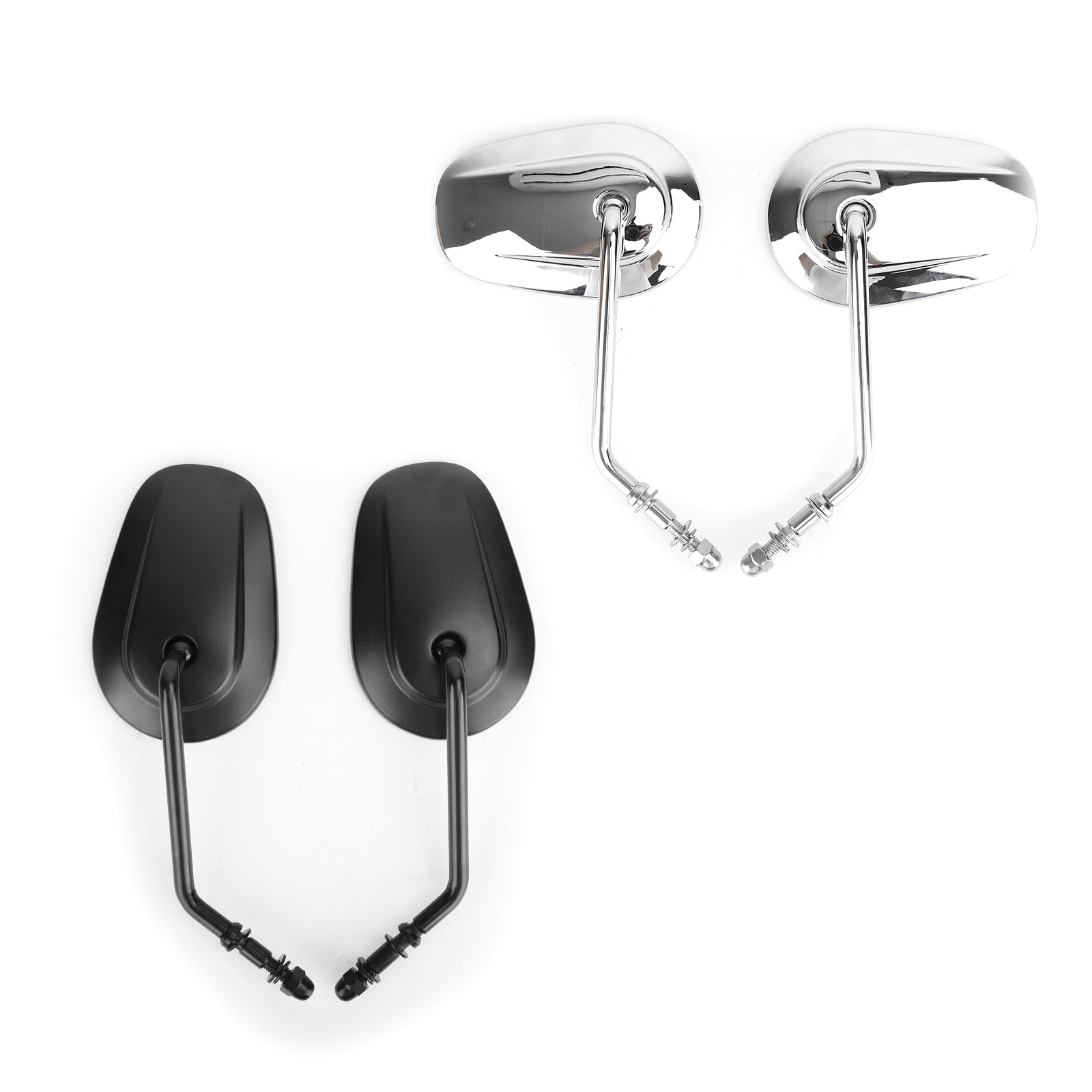 Rear View Mirrors Pair For Harley Street Glide Softail XL883 XL1200 Road Glide Generic