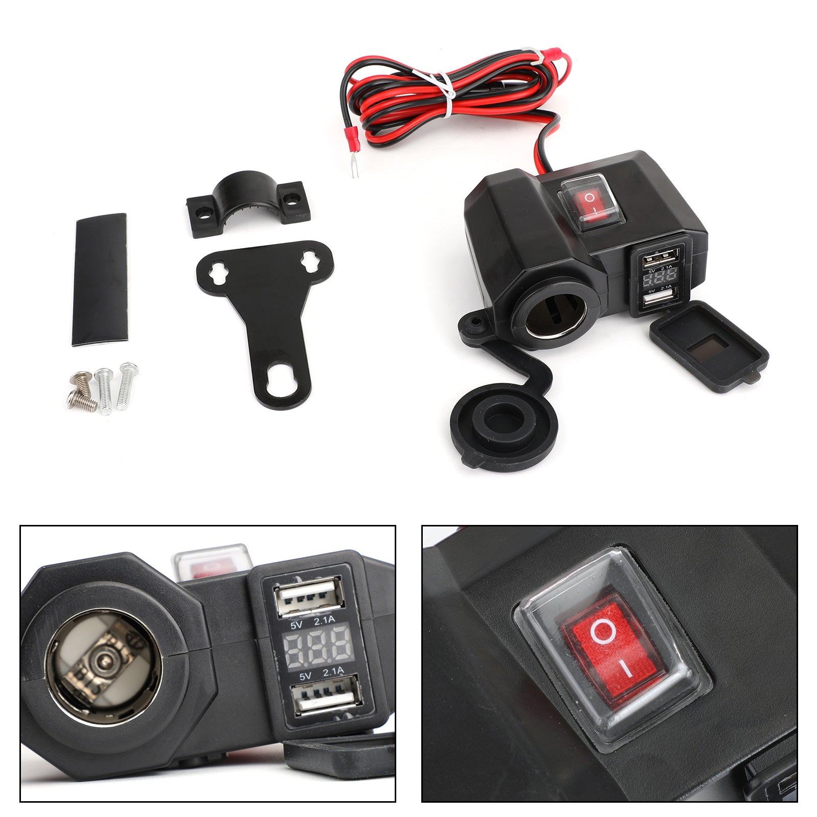 Motorcycle Motorbike USB Charger Power Adapter Socket Cell Phone GPS Waterproof Generic
