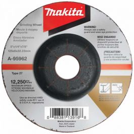 Makita 5" T27 Grinding Wheel - 36 Grit