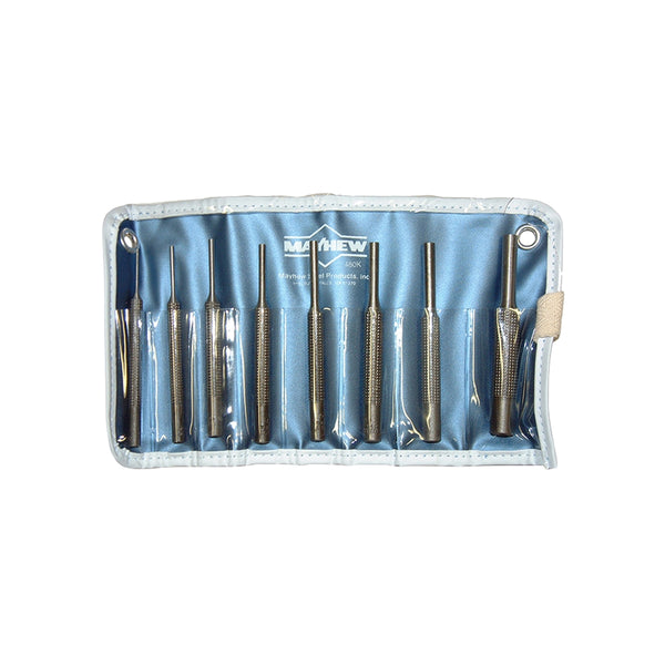 8 Piece Knurled Pin Punch Kit