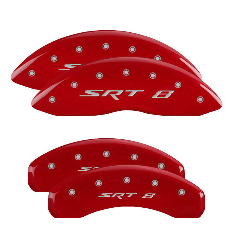 MGP Caliper Covers SRT8 Logo Brake Caliper Covers For 11-21Jeep Grand Cherokee SRT8 WK