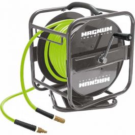 Magnum Industrial Air Hose Reel with 1/4" x 100' Air Hose