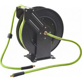 Magnum Industrial Dual Arm Retractable Air Hose Reel with 3/8" x 50' Air Hose