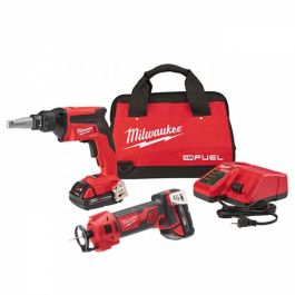 Milwaukee M18 FUEL 18V Lithium-Ion Brushless Cordless Drywall Screw Gun/ Cut Out Tool Kit