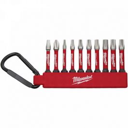 Milwaukee 2 in. TORX / SQ / PH SHOCKWAVE Impact Duty Driving Bit Set with Carabiner Holder - 10 Piece