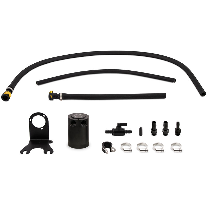 Mishimoto MMBCC-JLP-18PBE Baffled Oil Catch Can Kit for 18-26 Jeep Wrangler JL & Gladiator JT with 3.6L Engine