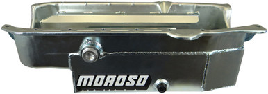Moroso SBC 8qt CT Oil Pan - RH Dipstick 86-UP 21327