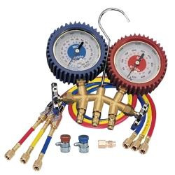 Dual Brass Manifold Gauge Set