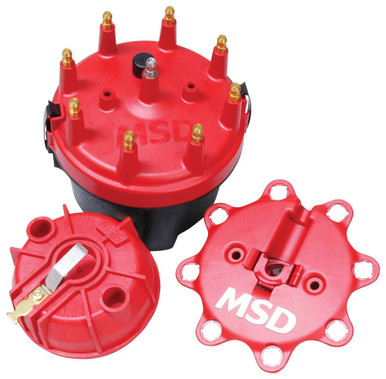 MSD Cap-A-Dapt Fixed Rotor Distributor Cap and Rotor Kit for MSD Pro-Billet Distributors 8445