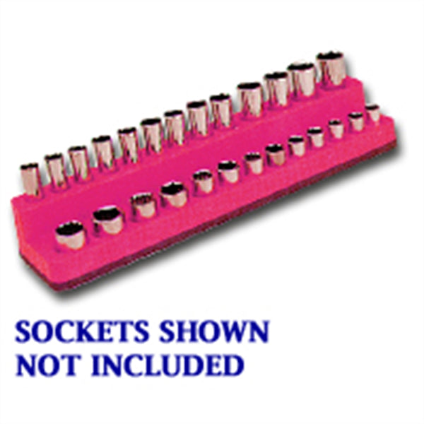 1/4 in. Drive Magnetic Hot Pink Socket Holder 4-14mm