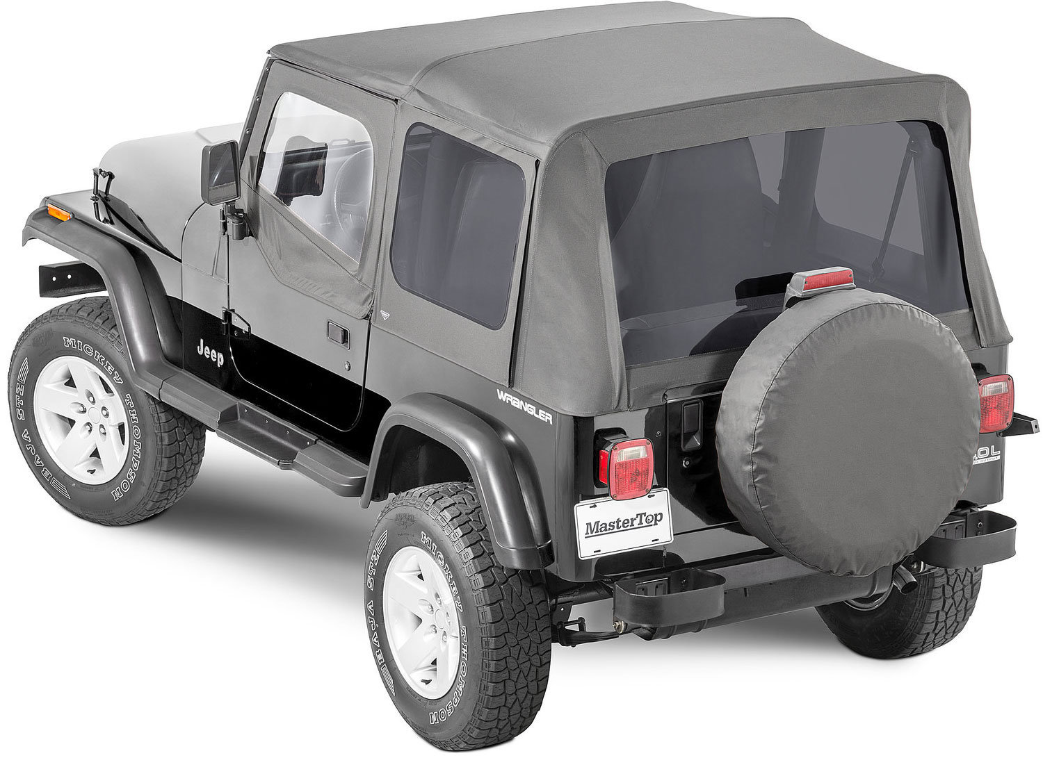 MasterTop Complete Soft Top Kit with Upper Doors for 88-95 Jeep Wrangler YJ