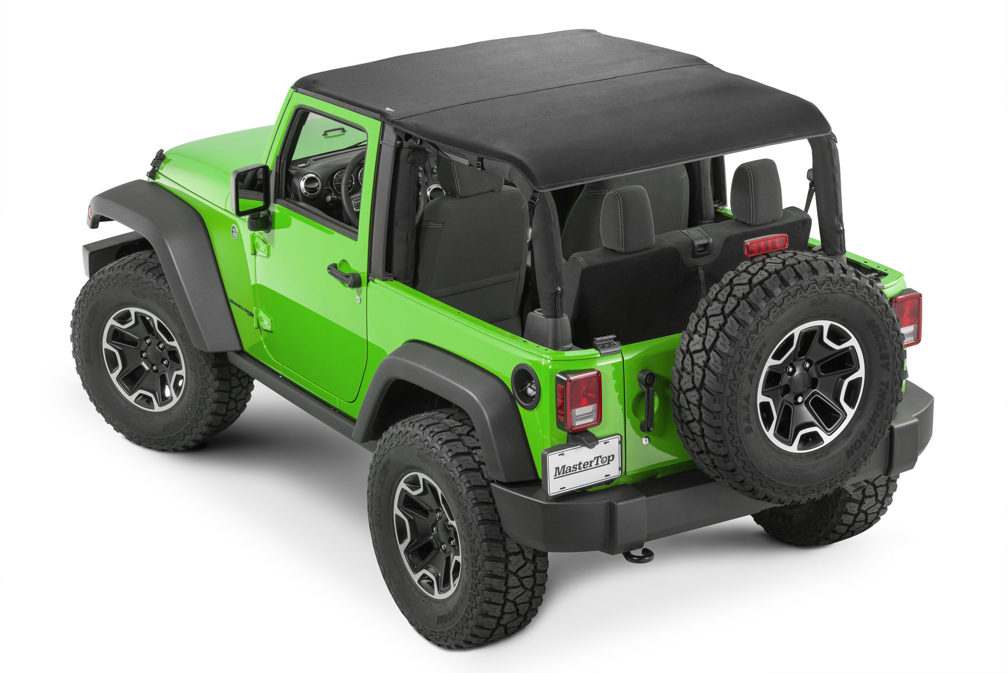 MasterTop Cable Style Bimini Top Plus in MasterTwill Fabric for 07-18 Jeep Wrangler JK 2-Door