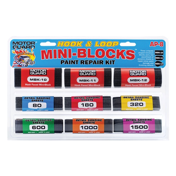 Motor Guard Hook & Loop Mini-Blocks™ Paint Repair Sanding Kit