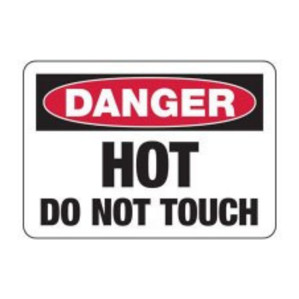 N2904K - DANGER HOT SAFETY SIGN E/F