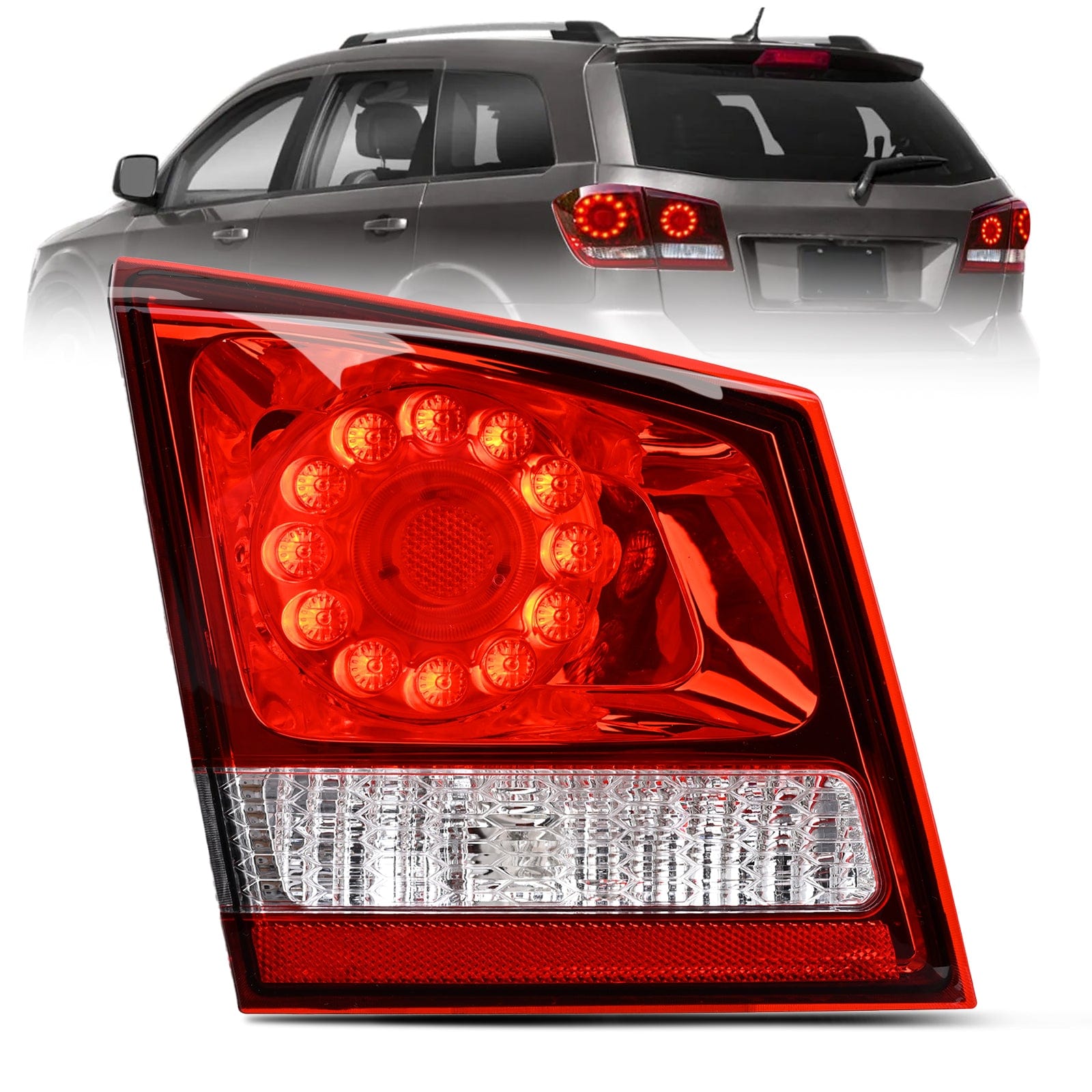 Taillight Assembly Compatible with 2011 2012 2013 2014 2015 2016 2017 2018 2019 2020 Dodge Journey Inner Tail Light Left Drive Side