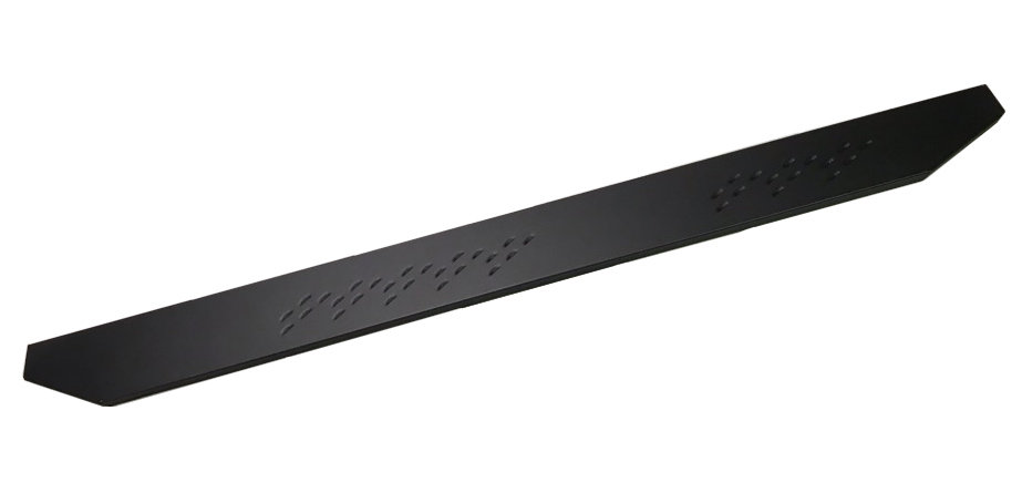 Owens Products 850011382Venum Louvered Running Boards Mill Finish Black Aluminum for 18-26 Jeep Wrangler JL Unlimited