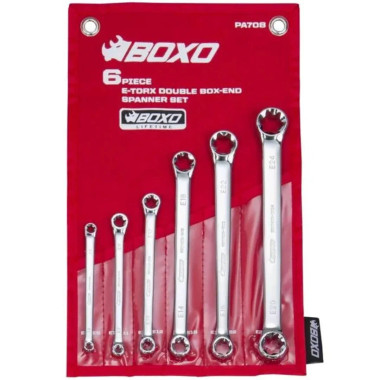 Boxo PA708 6 Piece E-Torx Double Box-End Wrench Set