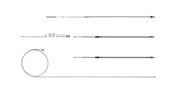 1967 Camaro Complete Emergency Parking Brake Cable Kit for REAR DRUM BRAKES, OE Steel