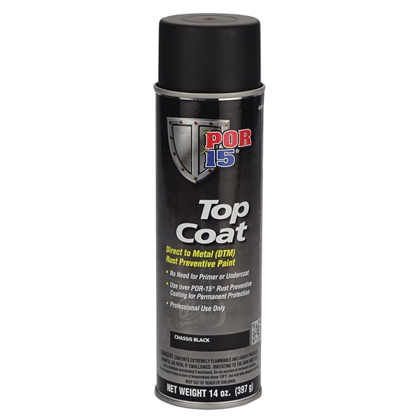 POR-15 Chassis Black Topcoat, 14 oz Spray