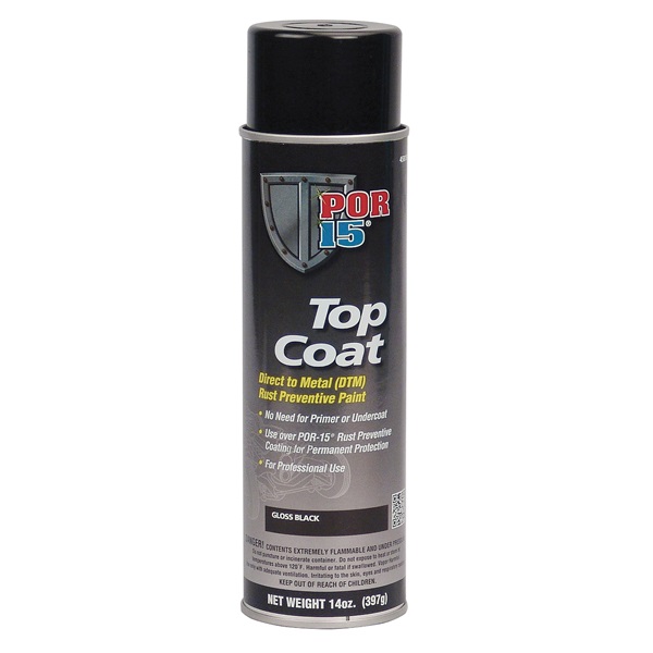 POR-15 Gloss Black Topcoat, 14 oz Spray