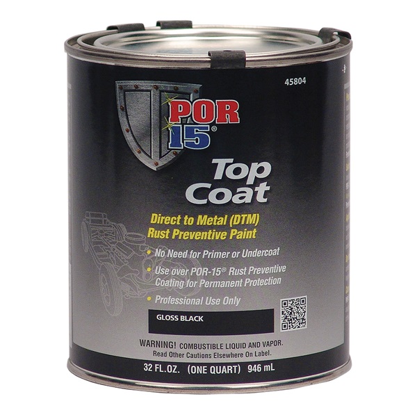 POR-15 Gloss Black Topcoat, Quart