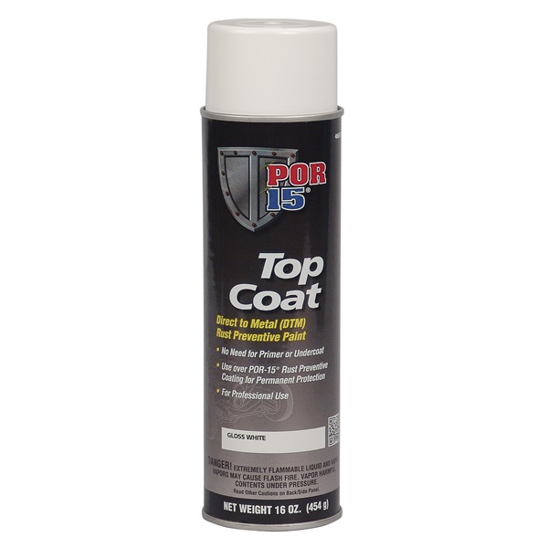 POR-15 Gloss White Topcoat, 16 oz Spray