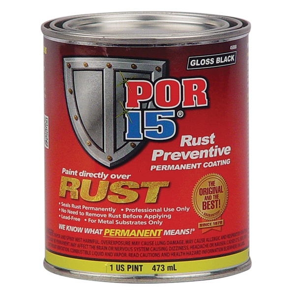 POR-15 Rust Preventive Paint - Gloss Black, Pint