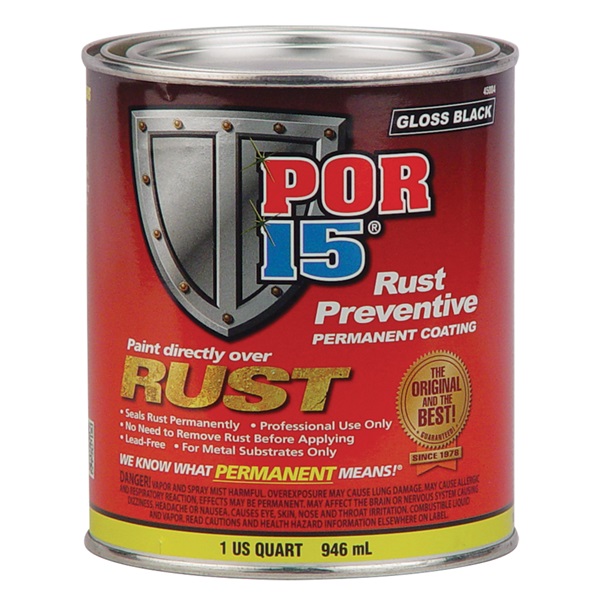 POR-15 Rust Preventive Paint - Gloss Black, Qt