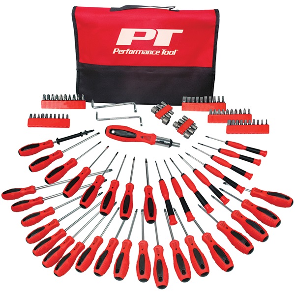 Performance Tool 100-Pc Screwdriver Set with Pouch