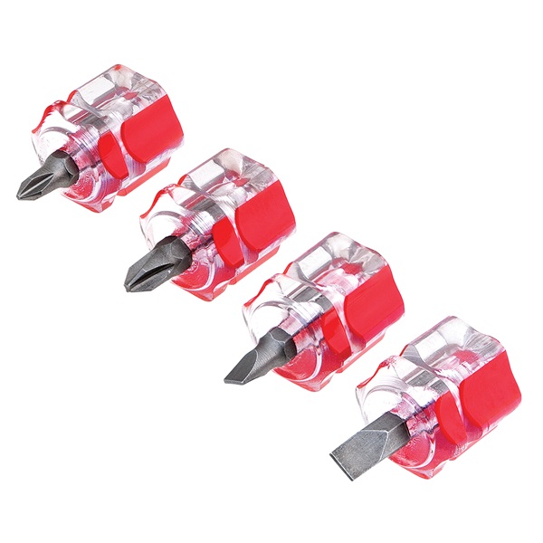 Performance Tool 4-Pc Mini Stubby Screwdriver Set