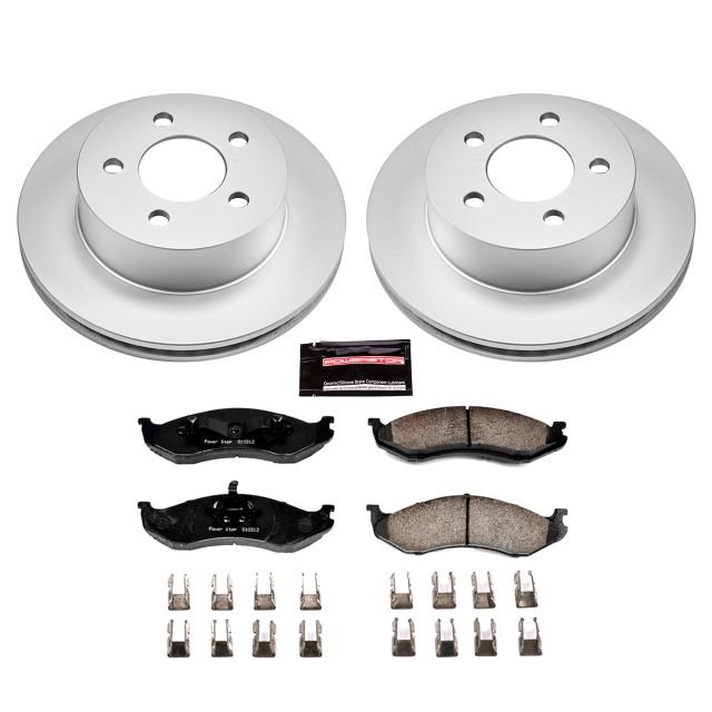 PowerStop CRK2152 Front Z17 Evolution Geomet Coated Brake Kit for 99-01Jeep Cherokee XJ & 99-06 Jeep Wrangler TJ