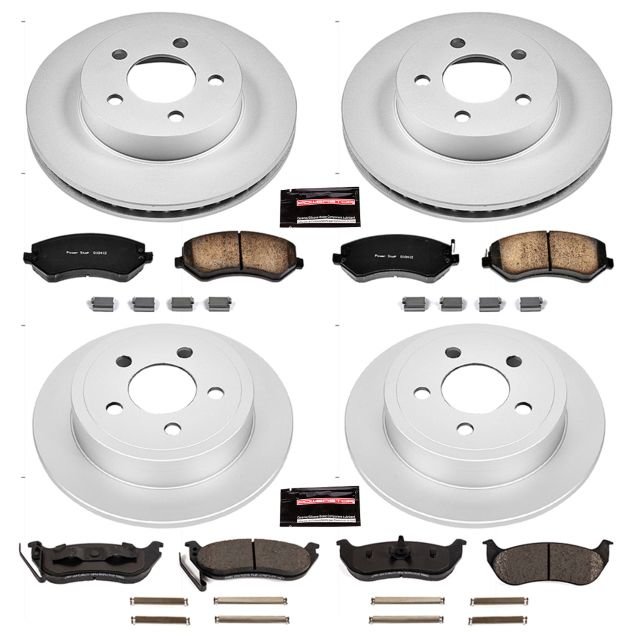 PowerStop CRK2162 Front & Rear Z17 Evolution Geomet Coated Brake Kit for 03-07 Jeep Liberty KJ