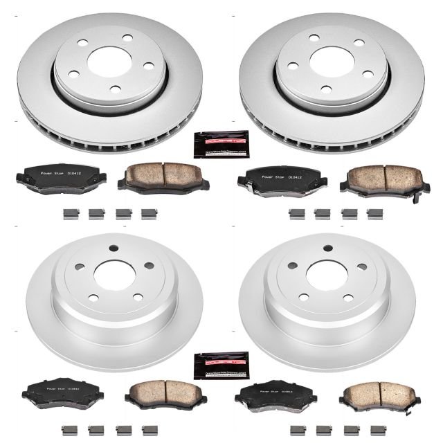 PowerStop Front & Rear Z17 Evolution Geomet Coated Brake Kit for 07-18 Jeep Wrangler JK