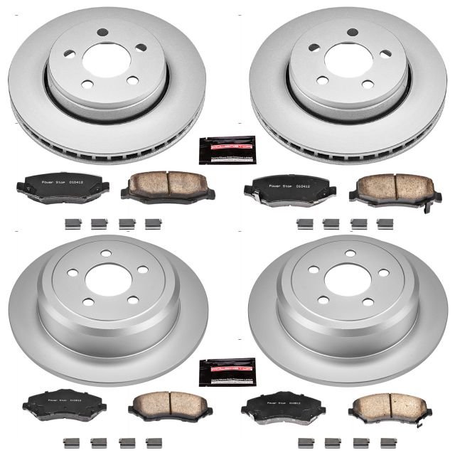 PowerStop CRK2832 Front & Rear Z17 Evolution Geomet Coated Brake Kit For 08-12 Jeep Liberty KK