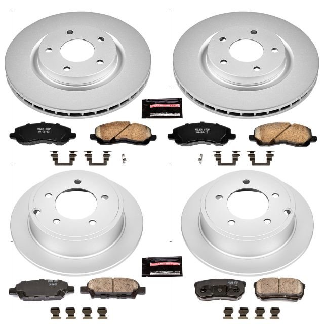 PowerStop CRK2840 Front & Rear Z17 Evolution Geomet Coated Brake Kit For 07-17 Jeep Compass & Jeep Patriot MK