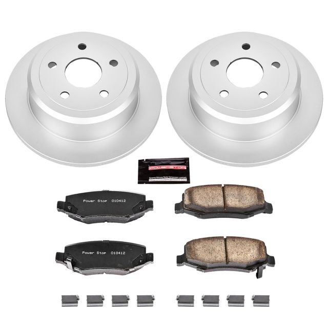 PowerStop CRK3090 Rear Z17 Evolution Geomet Coated Brake Kit for 07-18 Jeep Wrangler JK