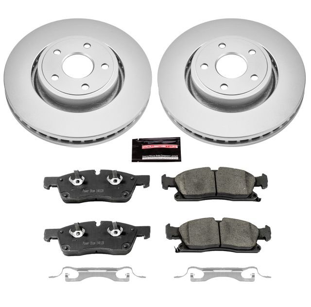 PowerStop CRK6536 Front Z17 Evolution Geomet Coated Brake Kit for 13-15Jeep Grand Cherokee WK
