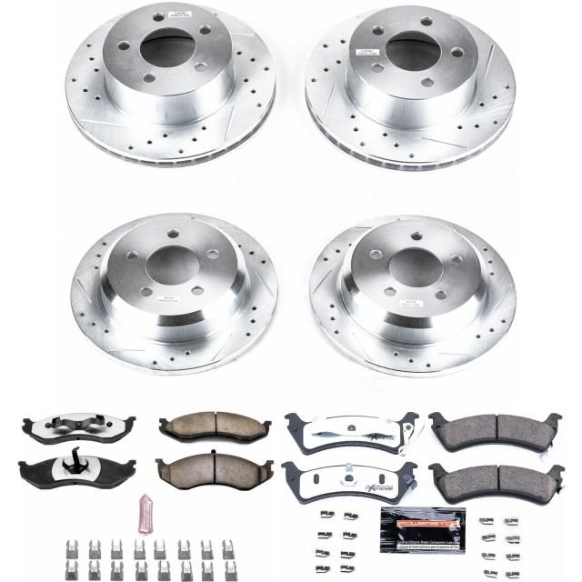 PowerStop K2121-36 Front & Rear Z36 Extreme Performance Truck & Tow Brake Kit for 93-98 Jeep Grand Cherokee ZJ