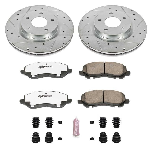 PowerStop K3032-26 Front Z26 Street Warrior Performance Brake Kit for 07-17 Jeep Compass & Patriot MK