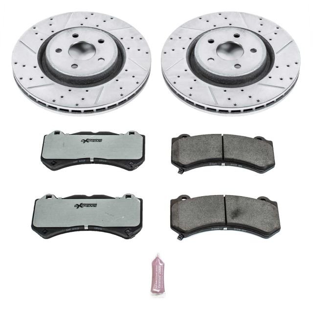 PowerStop K5957-26 Front Z26 Street Warrior Performance Brake Kit for 12-18 Grand Cherokee WK