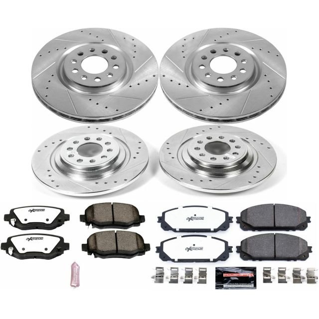 PowerStop K7415-36 Front & Rear Z36 Extreme Performance Truck & Tow Brake Kit for 2017 Jeep Cherokee KL