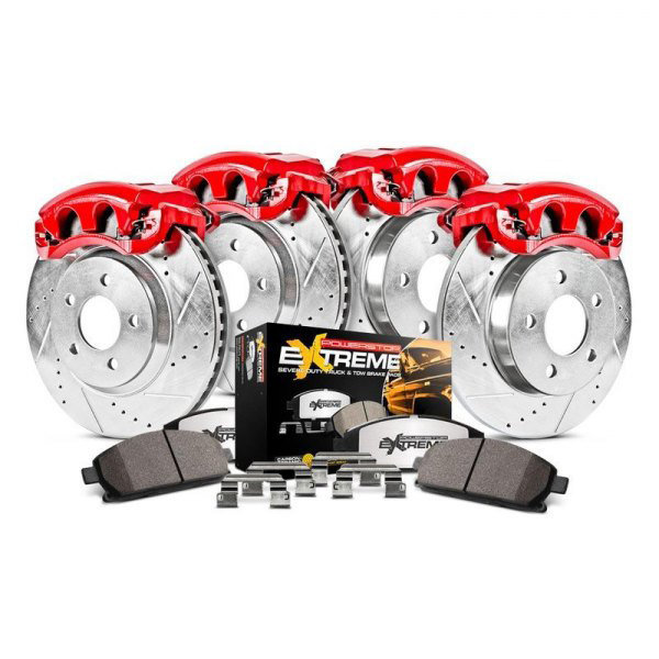 PowerStop KC6537-36 Front & Rear Z36 Extreme Performance Truck & Tow Brake Kit with Calipers for 13-15Jeep Grand Cherokee WK2