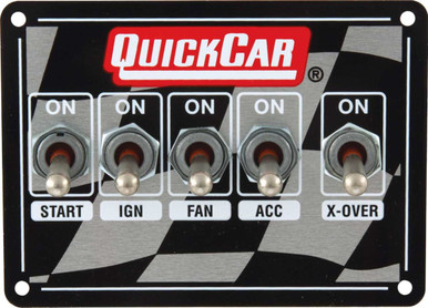QuickCar Dual Ignition Panel with 5 Switches and 3-Wheel Brake 50-1713