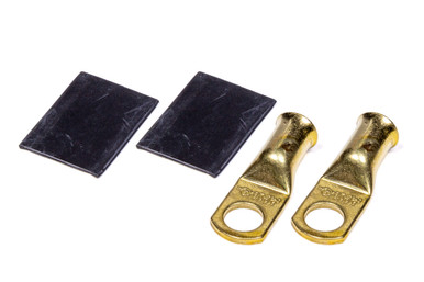 QuickCar 2 Gauge Battery Terminal 3/8" Eyelet Brass Pair 57-550