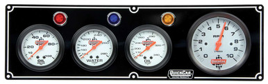 QuickCar 3-1 Gauge Panel OP/WT/OT with 3-3/8in Tach Black 61-67413