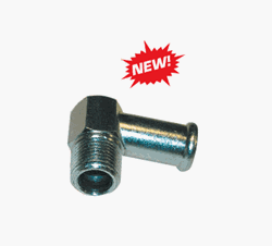 1967 - 1968 Camaro Z28 Water Pump Bypass Heater Hose Fitting Intake Manifold Nipple, 90 Degree Elbow