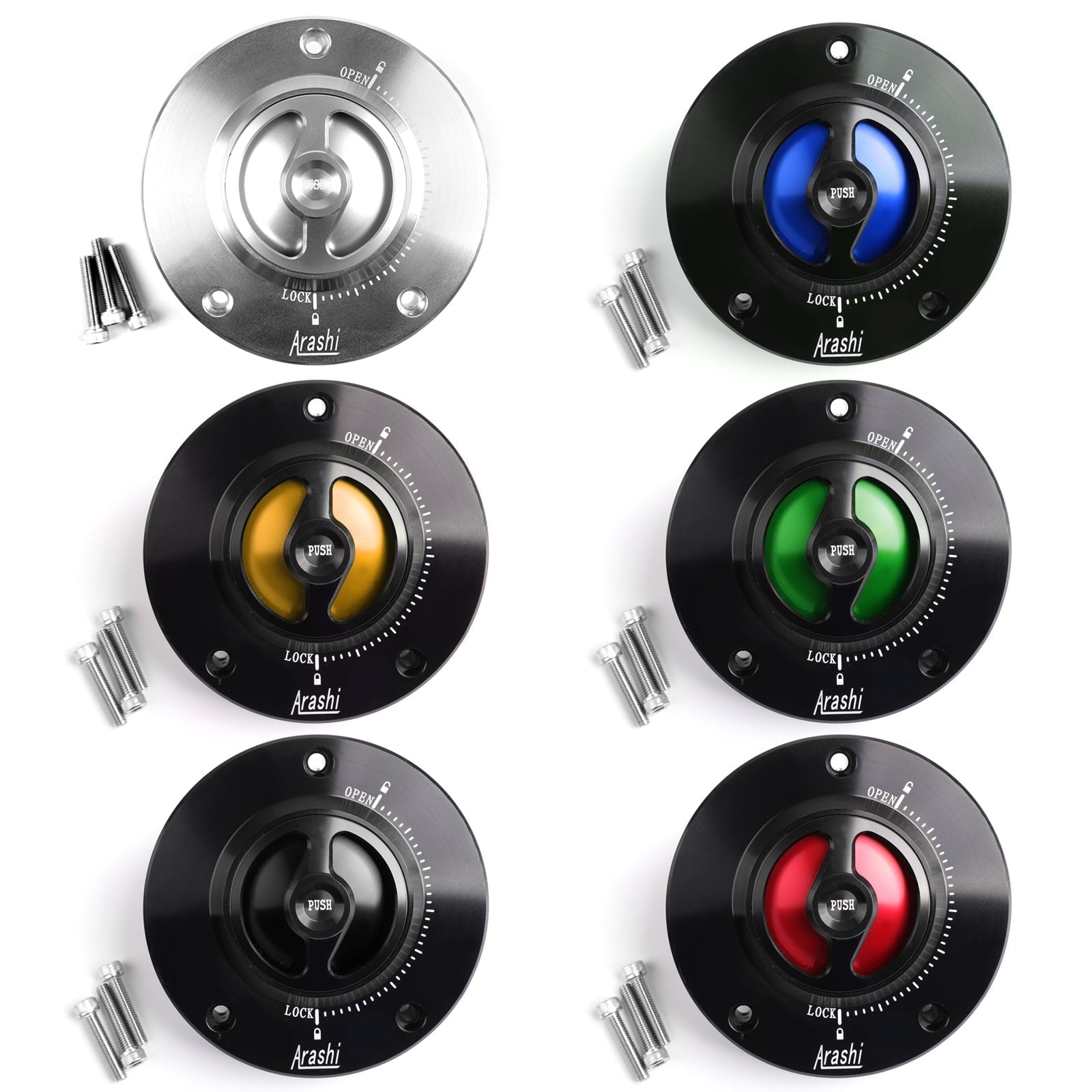 CNC Keyless Fuel Gas Tank Cap For Suzuki GSXR 600/750/1000 GSR 600/750 03-18 Generic